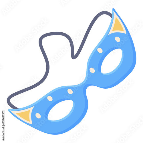 
Eye prop for party costume, flat vector
