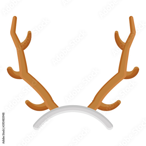 
Easter deer hunter antlers, flat icon design
