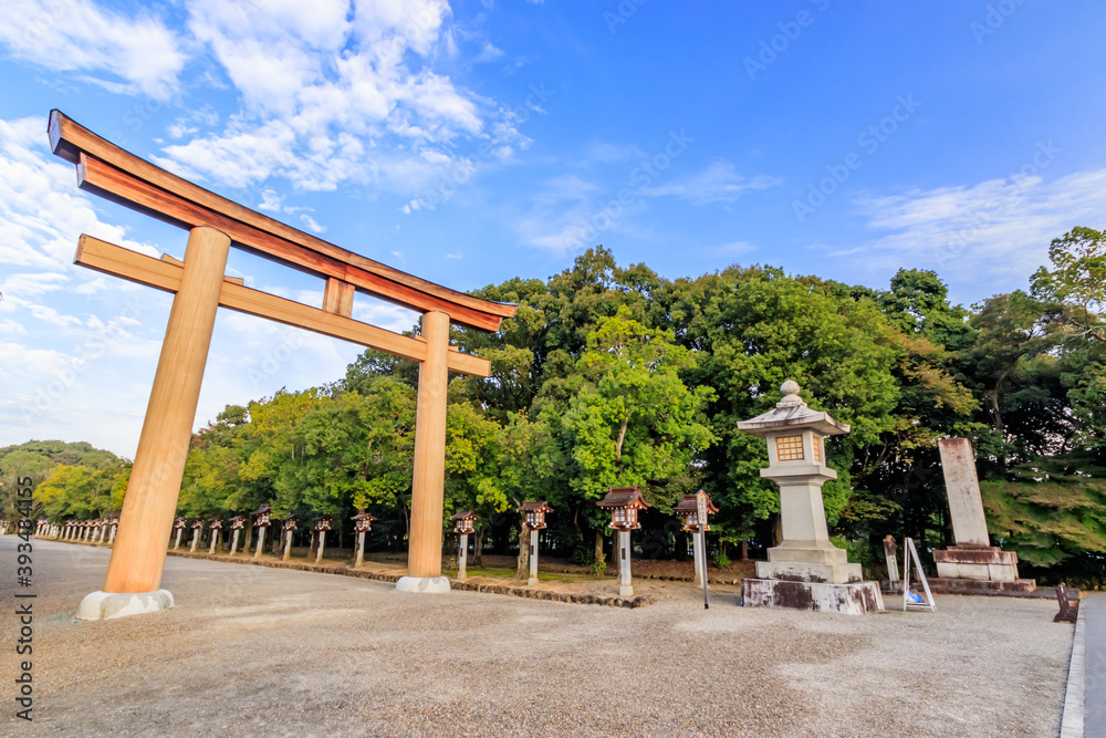 Naklejka premium 橿原神宮 奈良県橿原市 Kashihara Shrine Nara-ken Kashihara city