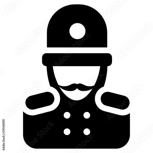 
Icon of a security guard in editable design
