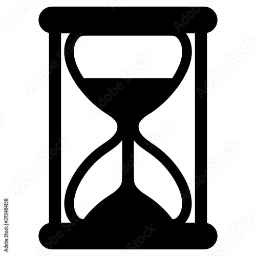 
A vintage timer, sand glass flat vector icon

