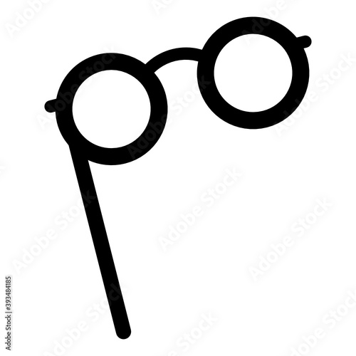 
Glasses prop for party costume, flat vector
