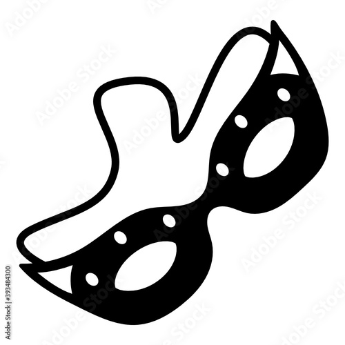 
Eye prop for party costume, flat vector
