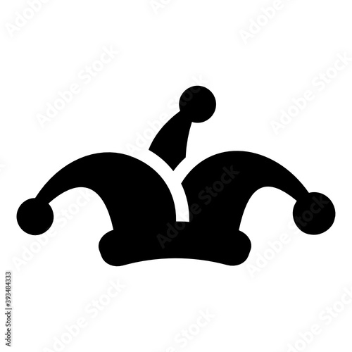 
A flat vector design of jester hat icon 
