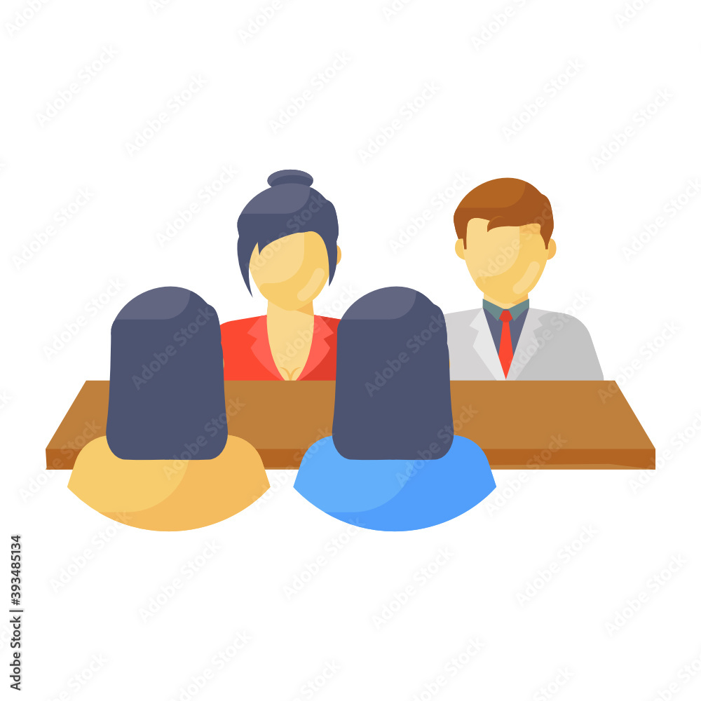 Business meeting icon in flat design
Business meeting icon in flat design