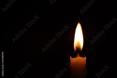 candle flame in the dark