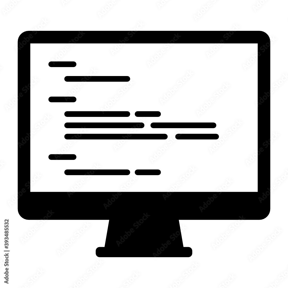 Computer programming icon in flat design
Computer programming icon in flat design