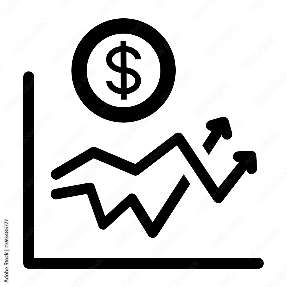 Merge upward arrows with dollar, financial growth chart icon
Merge upward arrows with dollar, financial growth chart icon