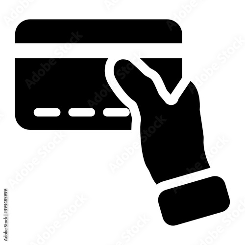 
Hand holding credit card showing concept of card payment icon
