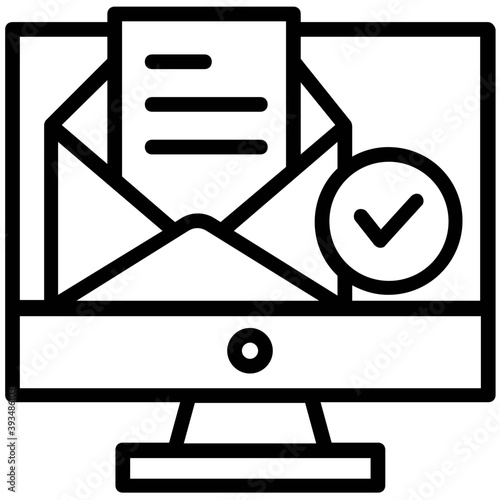 
Document, email. The open envelope containing letter correspondence 
