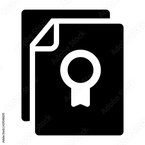 
Design of achievement certificate icon, sketchy vector of diploma 
