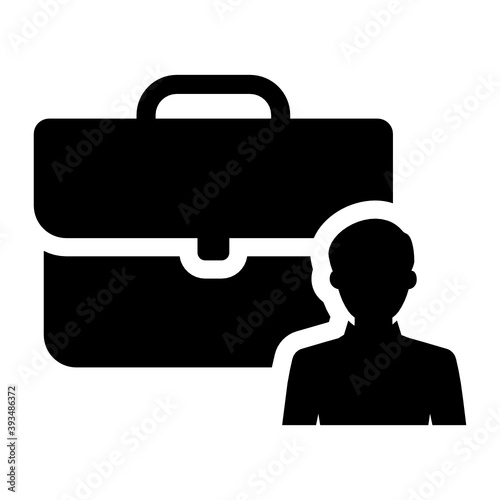
A flat style of business person icon
