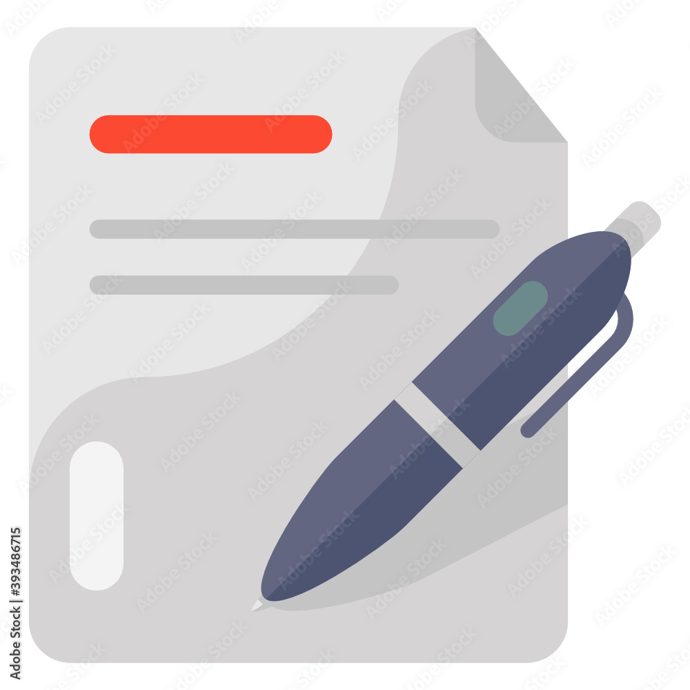 Paper with pencil, blogging in flat style
Paper with pencil, blogging in flat style