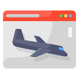 
Flat icon of landing page 
