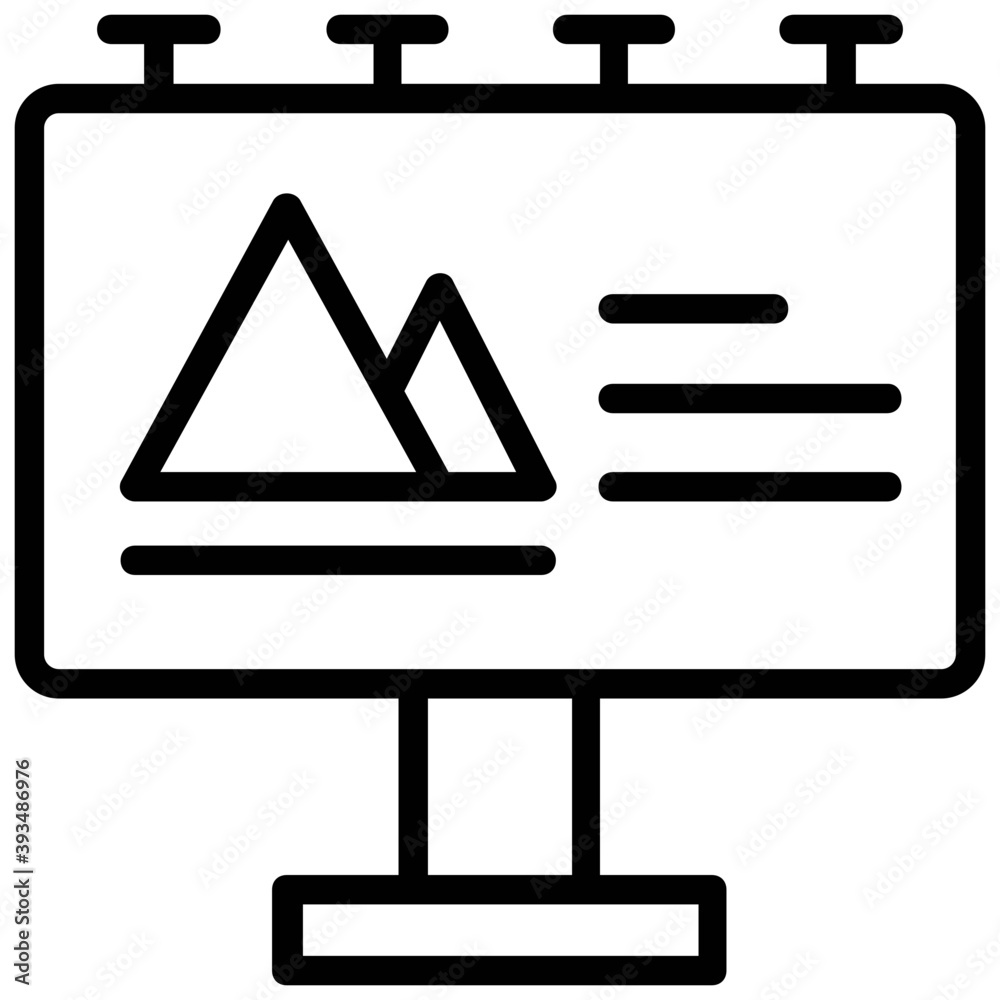 A board for advertising and promotion
A board for advertising and promotion