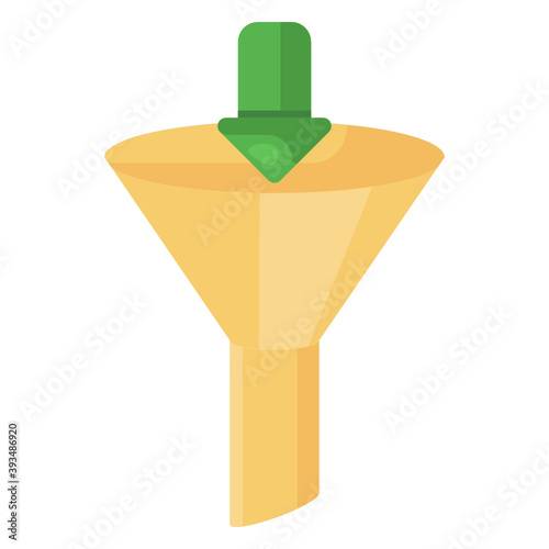 
Trendy flat icon of download funnel 

