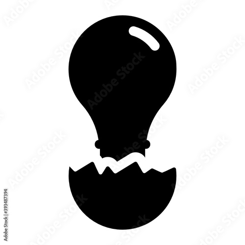 
Modern flat icon of creative idea 
