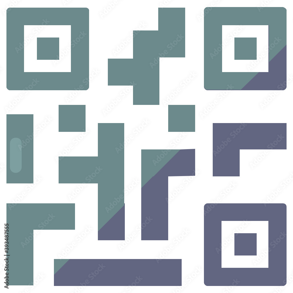 
Qr code icon in flat editable style
