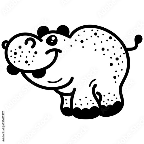 Hippopotamus Cartoon Drawing