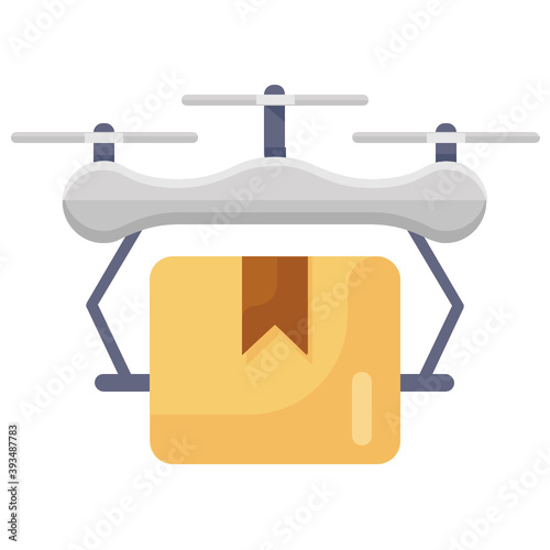 
Modern technology icon of drone delivery vector 
