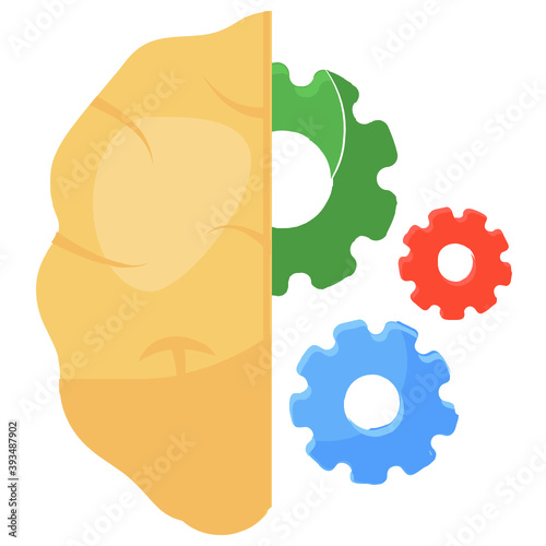 
Modern technology icon of ai icon in editable vector 
