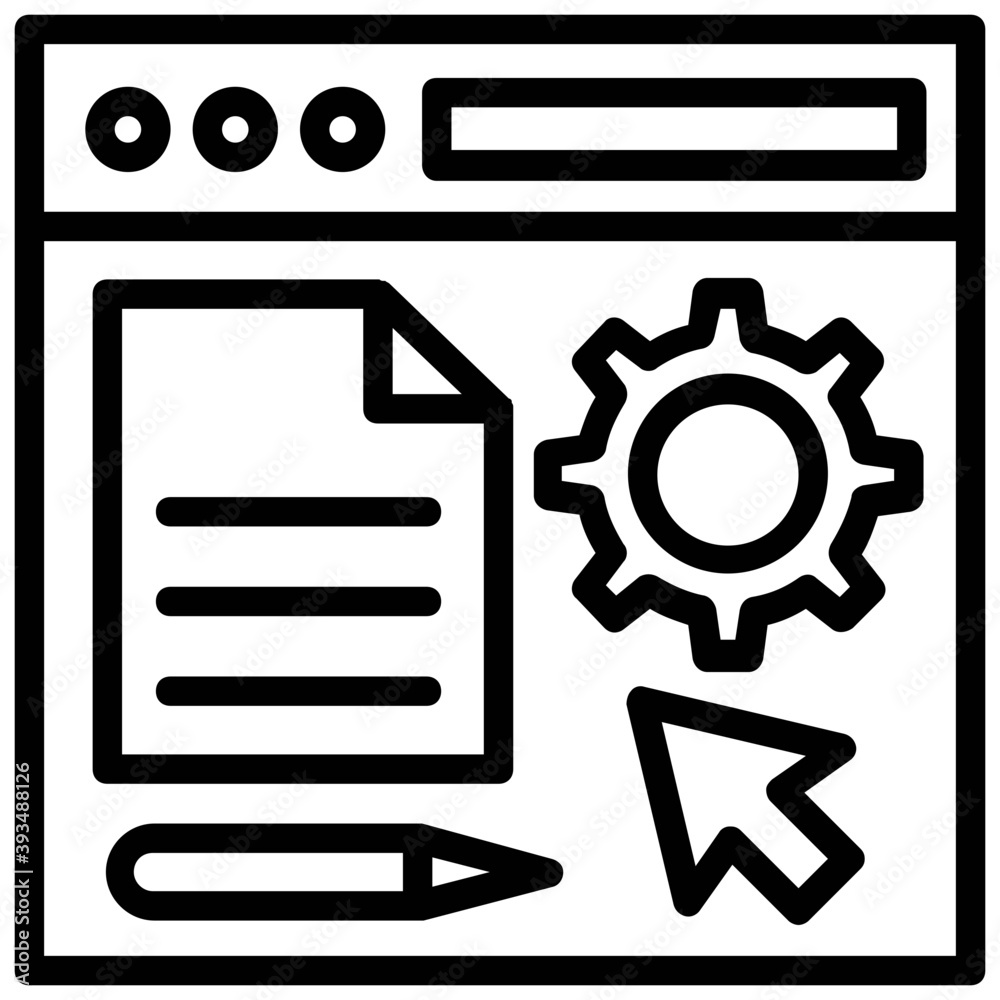 
Web template. Computer website designing and programming interface
