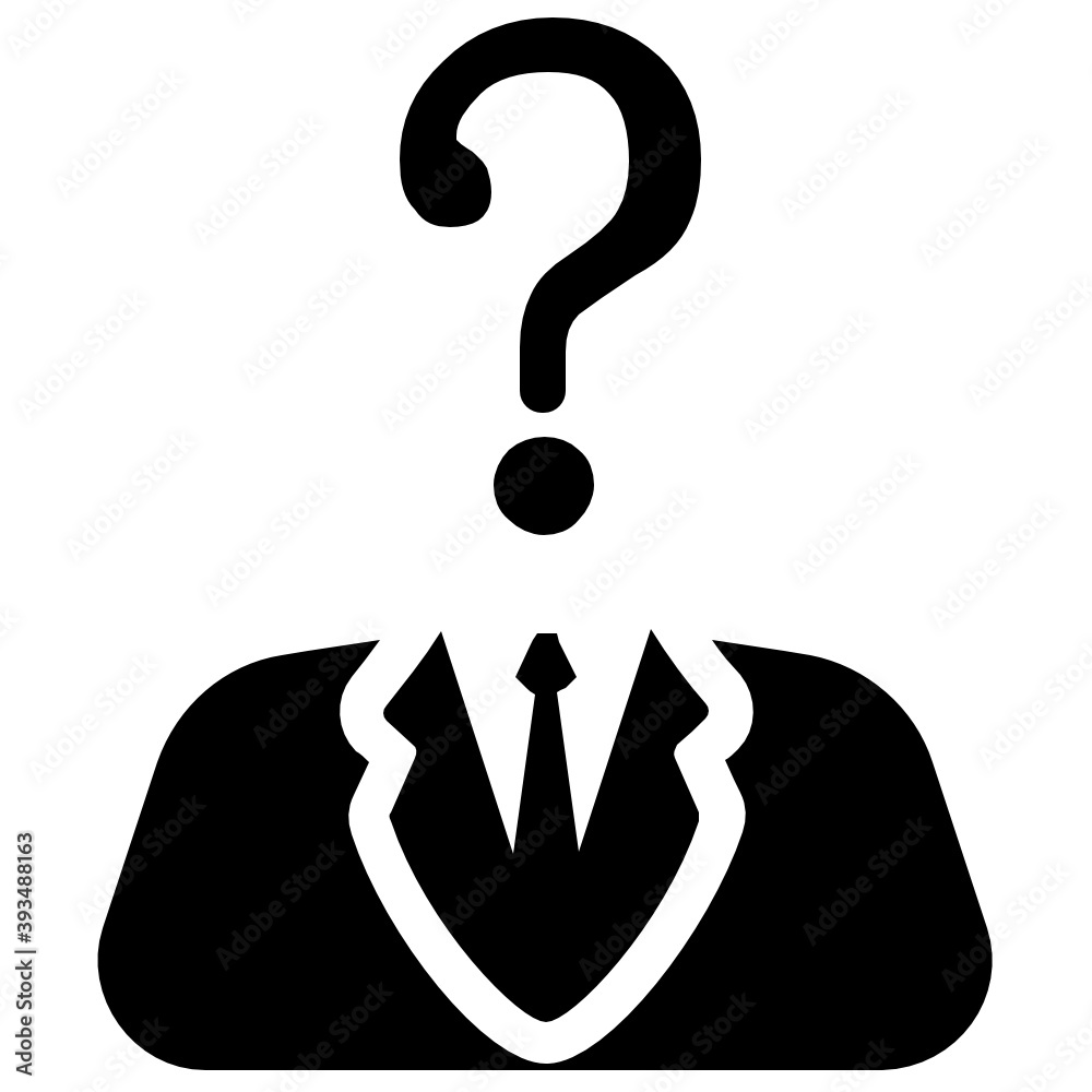 Flat design of confused person icon
Flat design of confused person icon