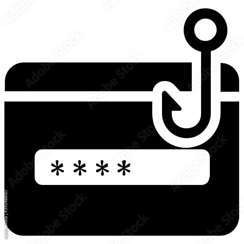 
Trendy design of phishing attack icon, cybercrime concept vector 
