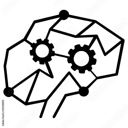 
Abstract artificial intelligence, neural network icon 
