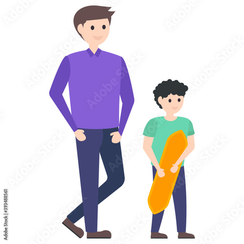Flat Fatherhood Vector 