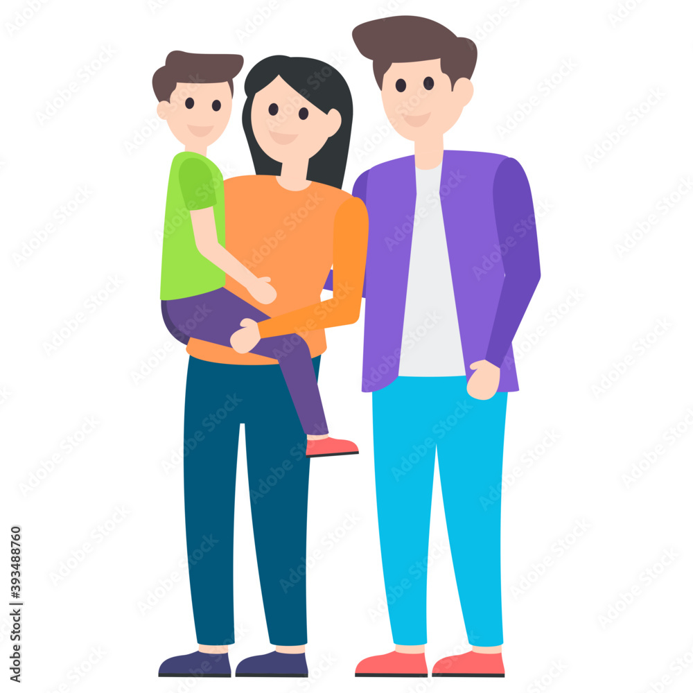 Happy Family Vector 