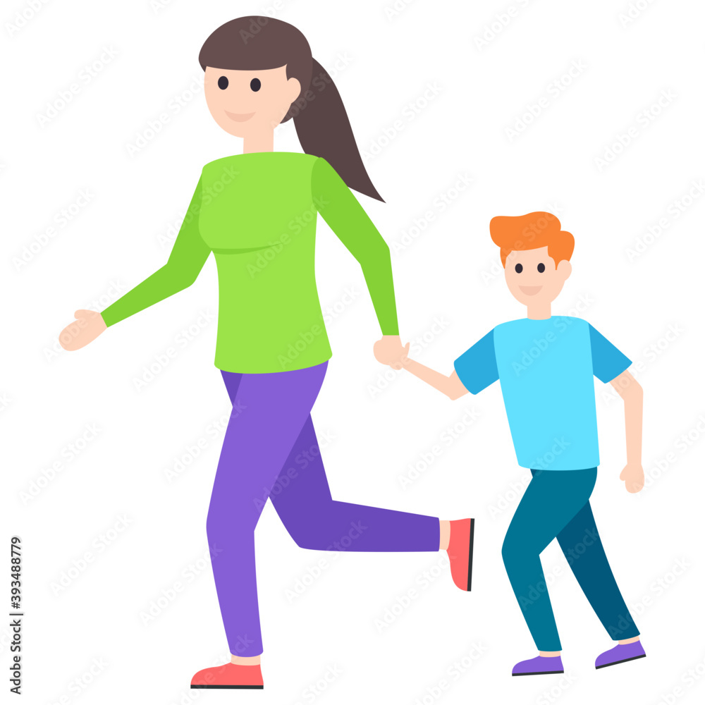 Flat Siblings Vector Flat Siblings Vector