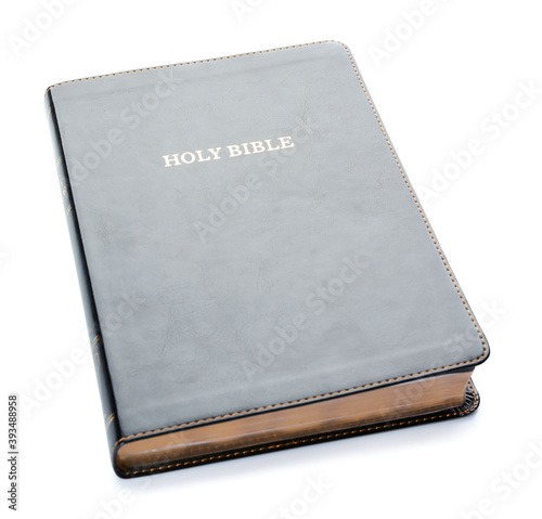 Holy Bible on white background