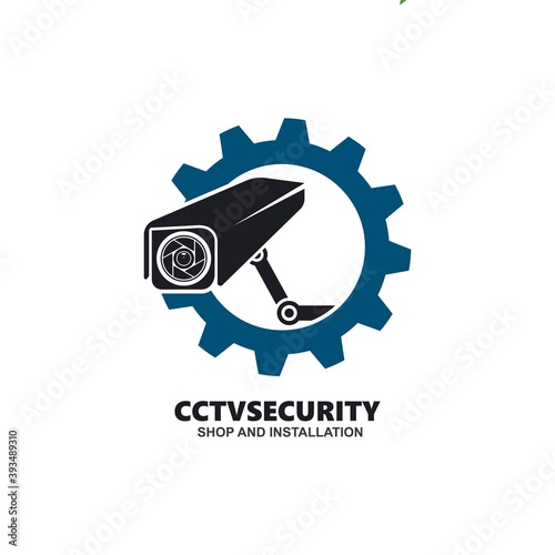 cctv gear  icon vector illustration design template