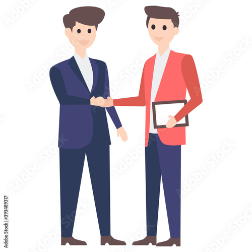 Business Handshake Character