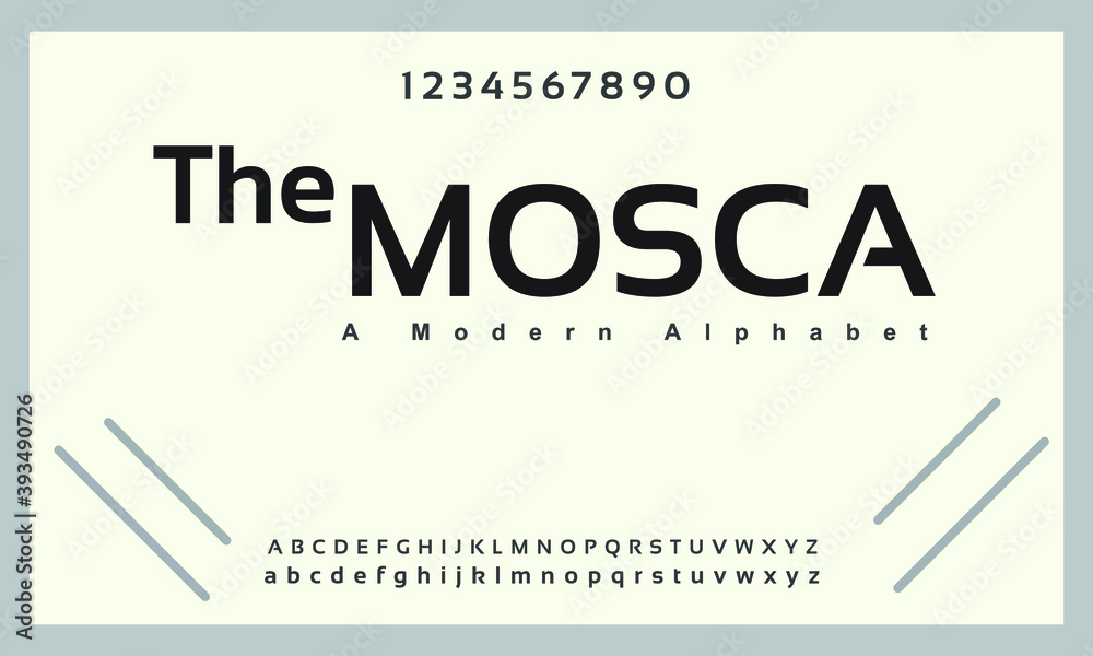 The Mosca font. Elegant alphabet letters font and number. Lettering Minimal Fashion Designs. Typography fonts regular uppercase and lowercase. vector illustration