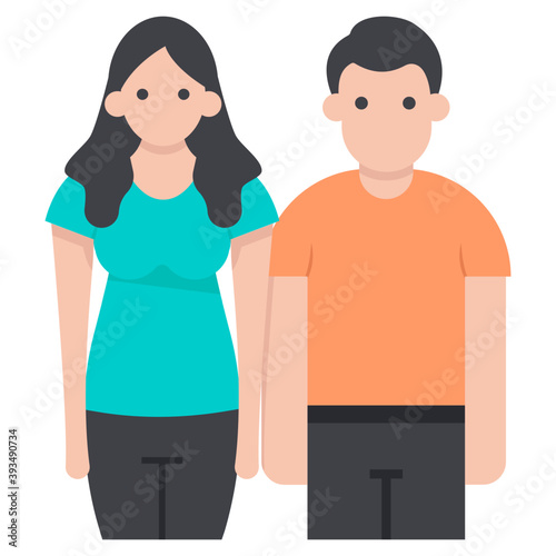 Couple Flat Character
