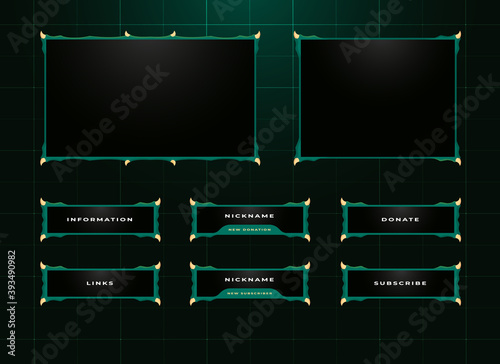 twitch streamer panel overlay set