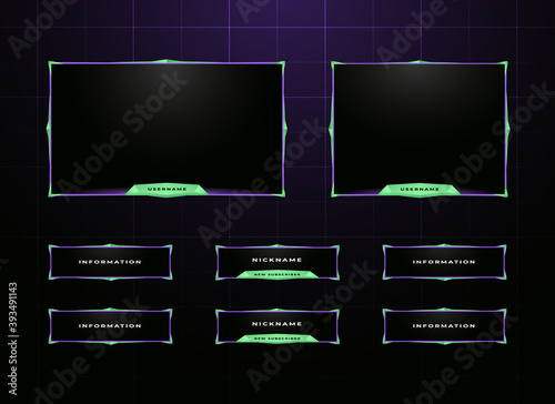 twitch streamer panel overlay set