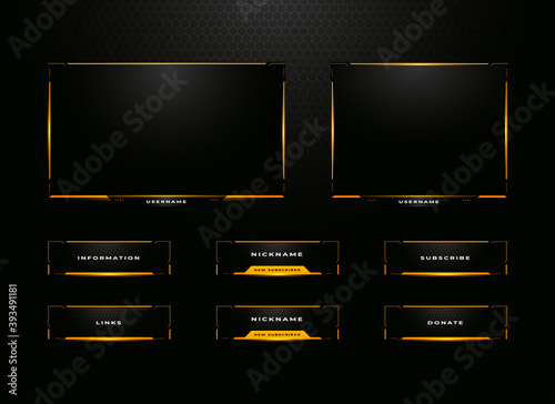 twitch streamer panel overlay set