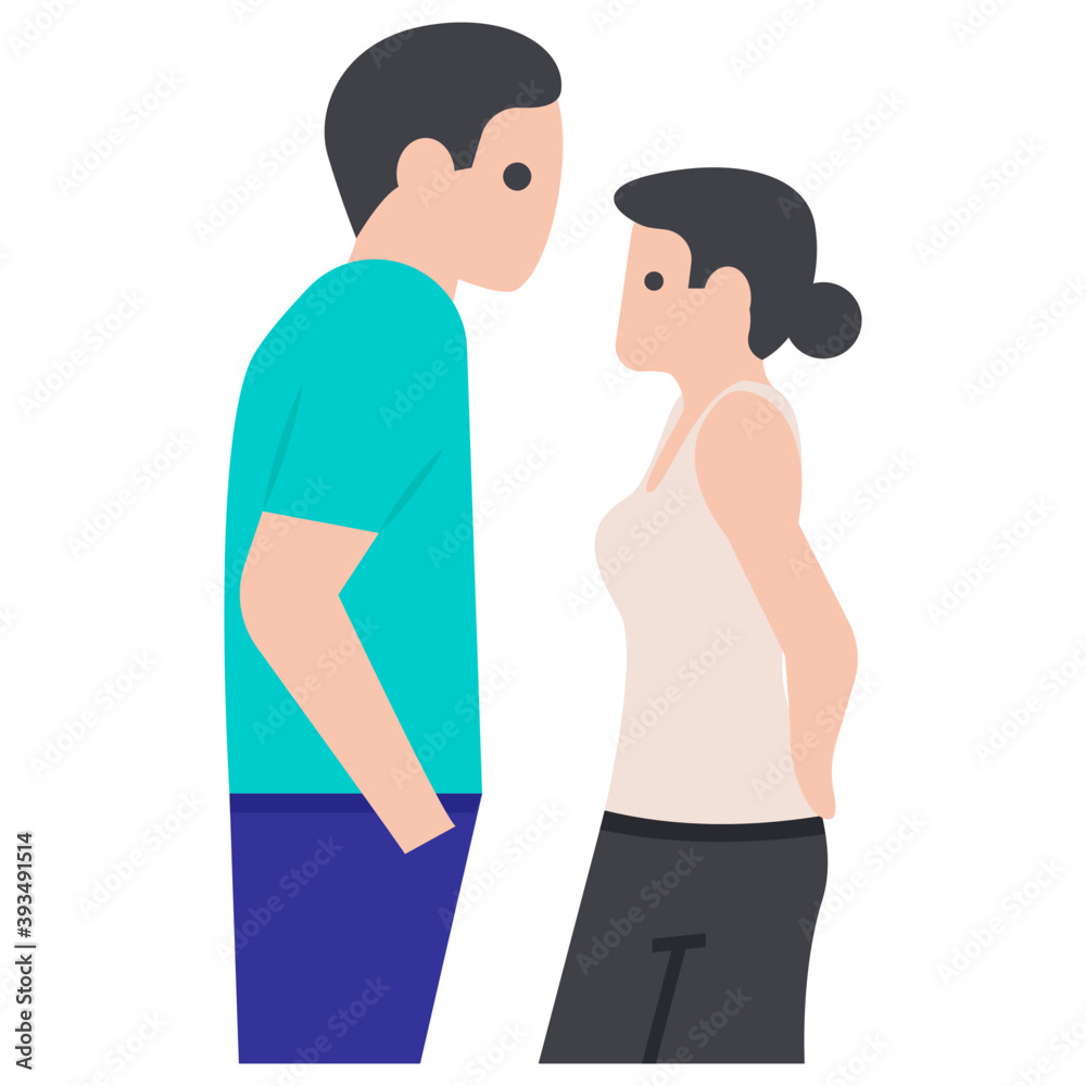 Lovers Flat Vector 