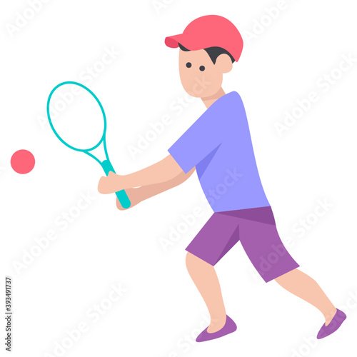 Male Tennis Player © Vectors Point