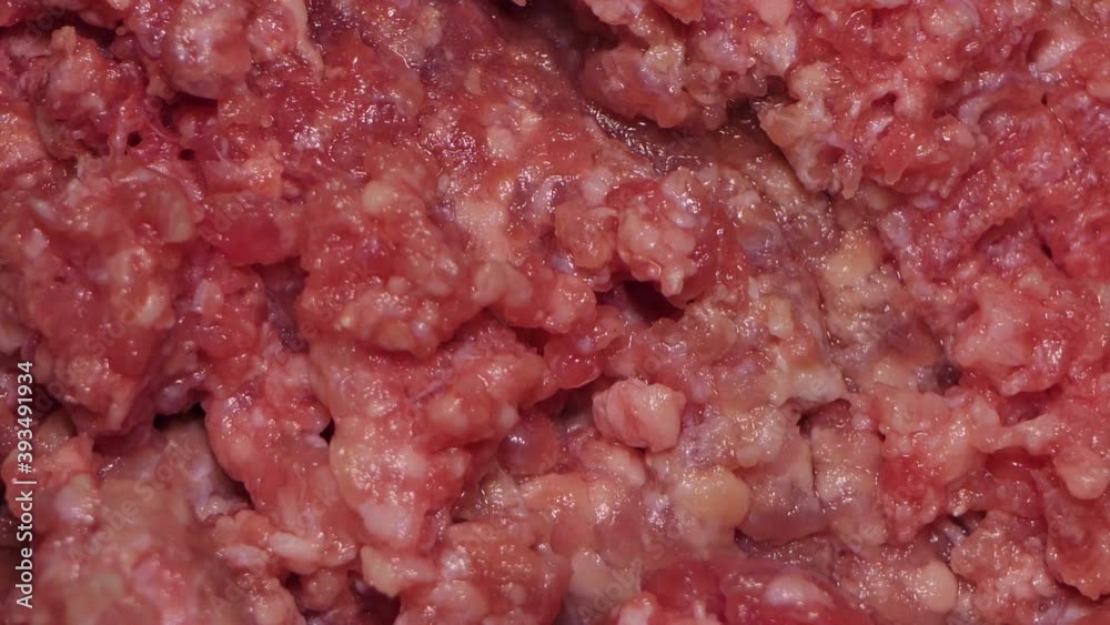The minced pork is well minced The minced pork is well minced