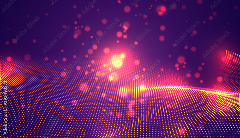 Obraz premium abstract vector 3d background with bends and wave