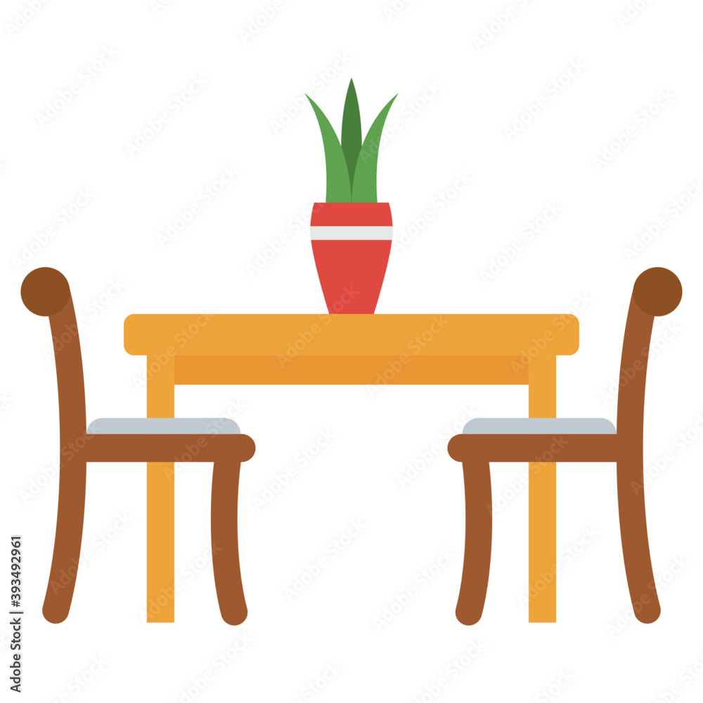 Fototapeta premium Flat Patio Vector 