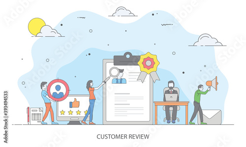 Customer Review Illustration 