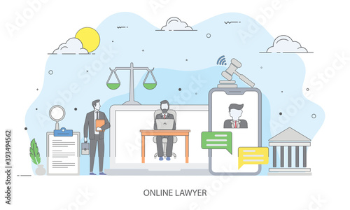 Online Lawyer Illustration 