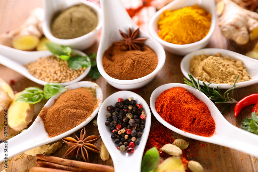 allspices- set of spices and ingredients