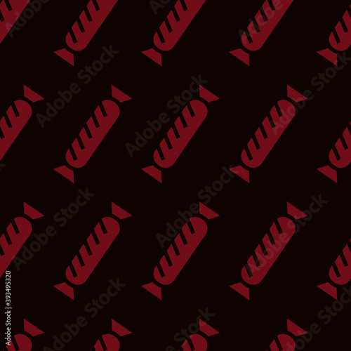 Seamless pattern background of sausages