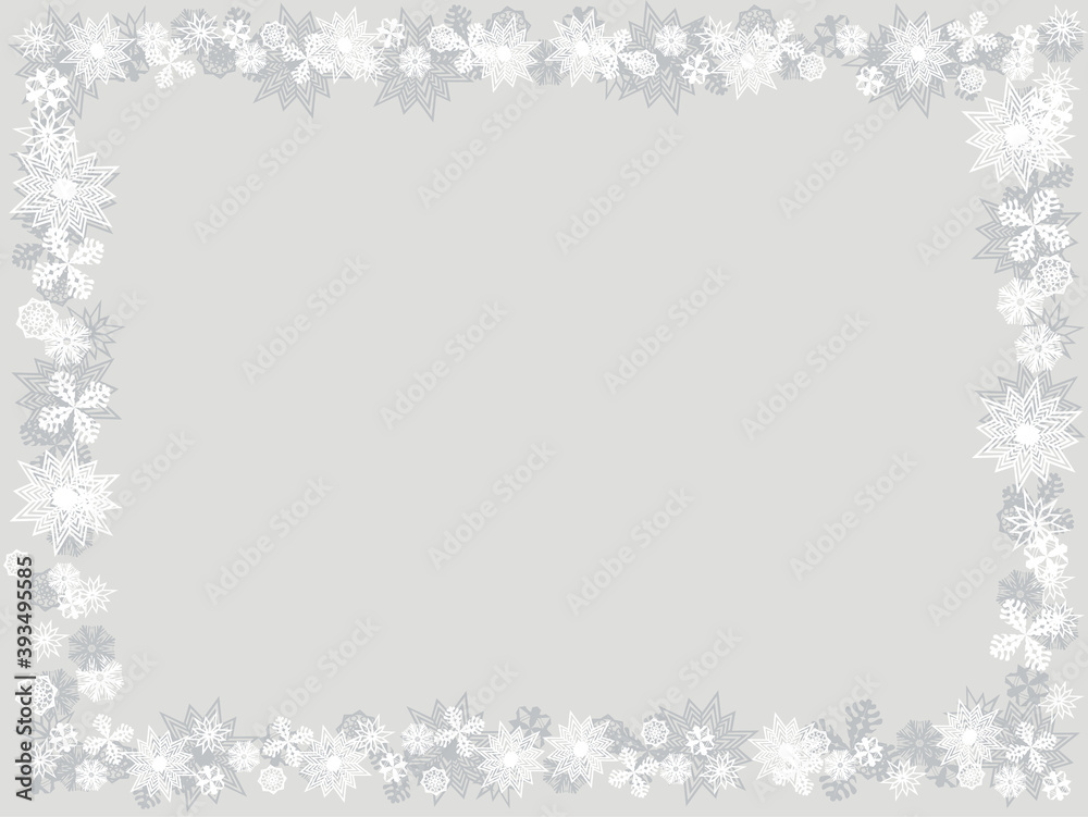 Christmas frame, Wallpaper with snowflakes. Simple new year design for banners. Vector illustration. Christmas frame, Wallpaper with snowflakes. Simple new year design for banners. Vector illustration.
